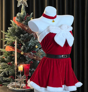 Christmas Red Strapless Dress SD100