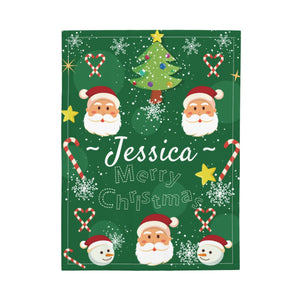 Personalized Christmas baby blanket for girls boys as gifts, Custom baby blankets with name for kids