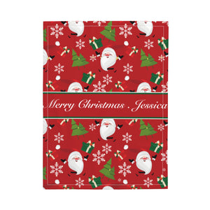 Personalized Christmas baby blanket gifts with name for girls boys newborn todders kids