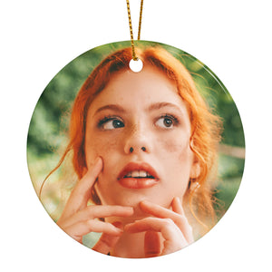 Personalized Christmas Ornaments with Photo Name for Baby Kids Family Wedding Gifts