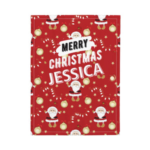 Personalized Christmas Santa baby blanket gift with name for boys girls, Custom baby blankets gifts