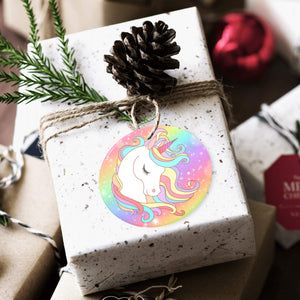 Personalized Christmas Unicron Rainbow Ornaments with Name Holiday Gifts for Her Kids