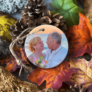 Personalized Christmas Ornaments with Photo Name for Baby Kids Family Wedding Gifts