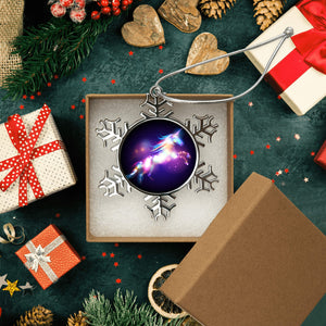 Custom Christmas Tree Snowflake Unicorn Ornaments with Name for Kids Holiday Decoration