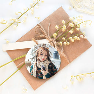 Personalized Christmas Ornaments with Photo Name for Baby Kids Family Wedding Gifts