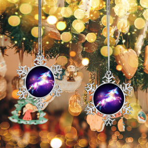 Custom Christmas Tree Snowflake Unicorn Ornaments with Name for Kids Holiday Decoration