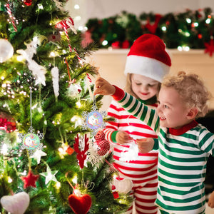 Personalized Christmas Snowflake Unicorn Rainbow Ornaments with Name for Kids Holiday Gifts