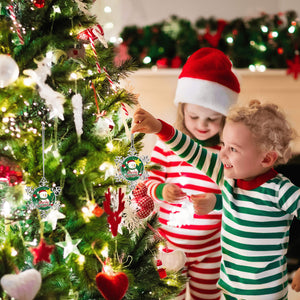 DIY Christmas Snowflake Snowman Ornaments with Name for Family Holiday Gifts