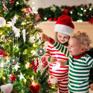 Personalized Christmas Snowflake Ornaments Santa Claus with Name for Family