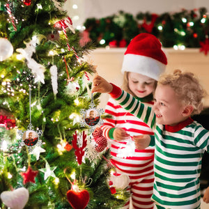 Personalized Christmas Tree Metal Snowflake Ornaments for Kids as Holiday Decoration Gifts