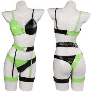 Kim Possible Shego Lingerie Cosplay Costume