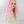 Pink and white wool curly wig W003