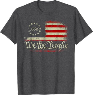 4th Of July We The People American 1776 Old American Flag T Shirt