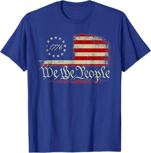4th Of July We The People American 1776 Old American Flag T Shirt
