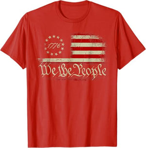 4th Of July We The People American 1776 Old American Flag T Shirt