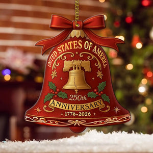 250 Years Anniversary United States Of America Acrylic Ornament Patriotic Gift 1776 2026 Liberty Bell Home Decor American Independence Xmas