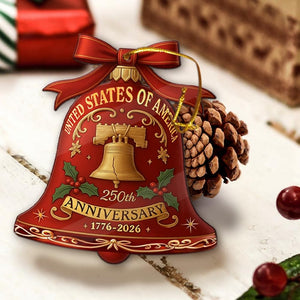 250 Years Anniversary United States Of America Acrylic Ornament Patriotic Gift 1776 2026 Liberty Bell Home Decor American Independence Xmas