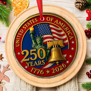 250 Years Of America Ornament 1776 2026 Liberty Bell Decoration Patriotic Ornament American Independence Day Giftjuly 4 Decor
