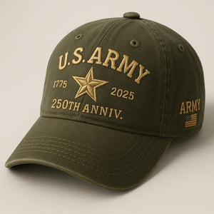 United States Army 1775 2025 Embroidery Cap Patriotic Usa Army Us Military Parade 250th Anniversary 2025 Hat