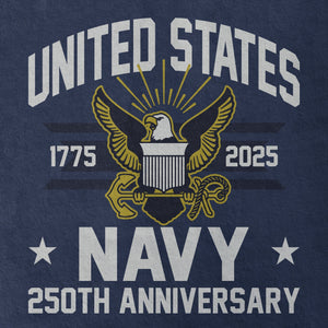 Navy 250th Anniversary Classic Tshirt   Sweatshirt   Hoodie