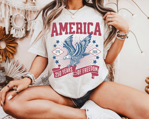 America 250 Anniversary T Shirts Patriotic Bald Eagle Tshirt 250th Anniversary Of Usa Shirt 250th Birthday America 250 Years Of Freedom