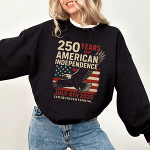 America 250th Anniversary Shirt American Flag 250th Birthday Sweatshirt 4th Of July 250th Anniversary Hoodie Patriotic Eagle Graphic Tee