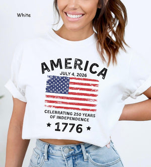 Americas 250th Birthday Quincentennial Shirt 4th Of July Happy Birthday America Tshirt Comfort Colors Usa Shirt