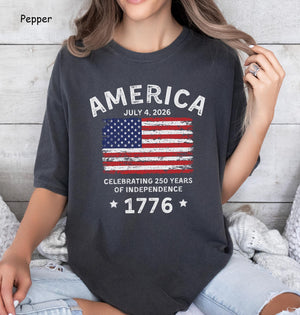 Americas 250th Birthday Quincentennial Shirt 4th Of July Happy Birthday America Tshirt Comfort Colors Usa Shirt
