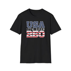 Patriotic Usa 250 T Shirt Usa 250th Anniversary Tee Unisex Graphic Shirt Independence Day Gift 4th Of July 1776