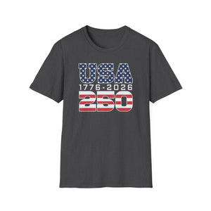 Patriotic Usa 250 T Shirt Usa 250th Anniversary Tee Unisex Graphic Shirt Independence Day Gift 4th Of July 1776
