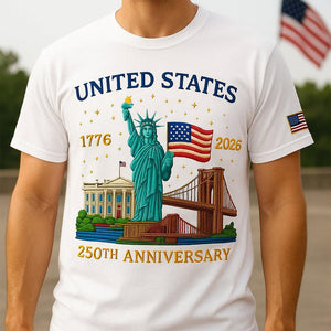 United States 250th Anniversary Shirt Usa 1776 2026 Patriotic 3d Shirt Semiquincentennial Gift For Men American Flag Tee