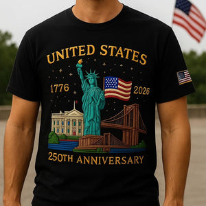 United States 250th Anniversary Shirt Usa 1776 2026 Patriotic 3d Shirt Semiquincentennial Gift For Men American Flag Tee