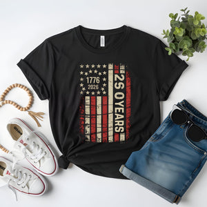 Usa 250th Anniversary Shirt Distressed American Flag Bella Canvas Tee