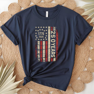 Usa 250th Anniversary Shirt Distressed American Flag Bella Canvas Tee