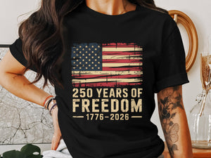 Usa Flag 250 Years Of Freedom Shirt   Distressed Us Flag T Shirt Patriotic 1776 2026 America Anniversary Tee 4th Of July Independence Day