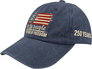 Us 250th Anniversary 250 Years Freedoms 1776 2026 Embroidered Baseball Hats Funny