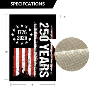 250 Years America Garden Flagblessings 250th Years Anniversary Usa Patriotic Banner Double Sided With Stars And Stripes Design1776 2026 Commemorative