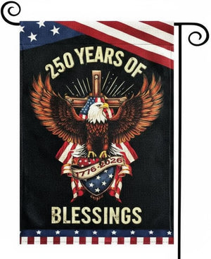 250 Years America Garden Flagblessings 250th Years Anniversary Usa Patriotic Banner Double Sided With Stars And Stripes Design1776 2026 Commemorative