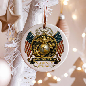Marine 250th Anniversary Ornament Military Veteran Ornament Christmas Gift For Military