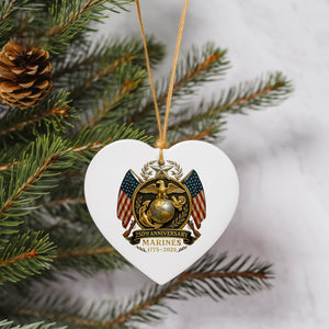 Marine 250th Anniversary Ornament Military Veteran Ornament Christmas Gift For Military