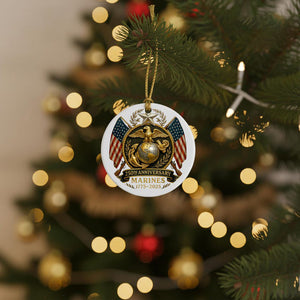 Marine 250th Anniversary Ornament Military Veteran Ornament Christmas Gift For Military
