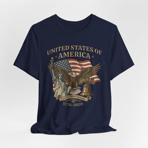 Usa 250th Anniversary Shirt Vintage American Birthday Tee Usa Independence Day Shirt America 250th Anniversary Unisex Tee