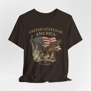 Usa 250th Anniversary Shirt Vintage American Birthday Tee Usa Independence Day Shirt America 250th Anniversary Unisex Tee