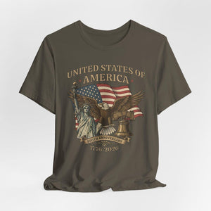 Usa 250th Anniversary Shirt Vintage American Birthday Tee Usa Independence Day Shirt America 250th Anniversary Unisex Tee