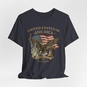 Usa 250th Anniversary Shirt Vintage American Birthday Tee Usa Independence Day Shirt America 250th Anniversary Unisex Tee