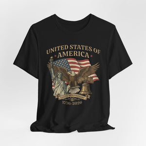 Usa 250th Anniversary Shirt Vintage American Birthday Tee Usa Independence Day Shirt America 250th Anniversary Unisex Tee