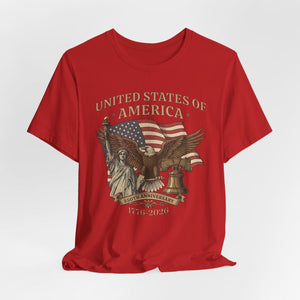 Usa 250th Anniversary Shirt Vintage American Birthday Tee Usa Independence Day Shirt America 250th Anniversary Unisex Tee