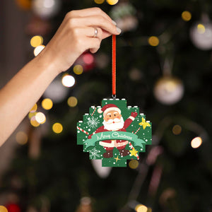 Custom Christmas Building Brick Blocks Santa Ornaments for Kids Him Her Family as Holiday Gifts