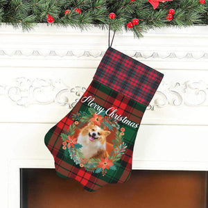 Personalized Christmas Pet Paw Stocking with Photo Name for Dog Cat Pets as Holiday Gifts
