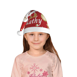 Custom Christmas Hat for Kids Girls Boys with Name (Santa Claus)